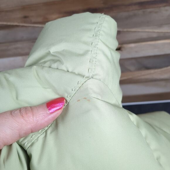 Eddie Bauer Celadon Green Premium Goose Down Puffer Vest Size Large Zip Front - Picture 3 of 7